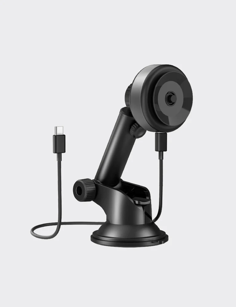 ENERGEA AIRLOCK, VACUUM PHONE MOUNT WITH 15W WIRELESS CHARGING - GUNMETAL