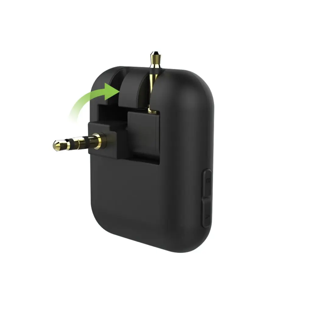ENERGEA AIRLINK, DUAL CHANNEL AIRPLANE BLUETOOTH TRANSMITTER - BLACK
