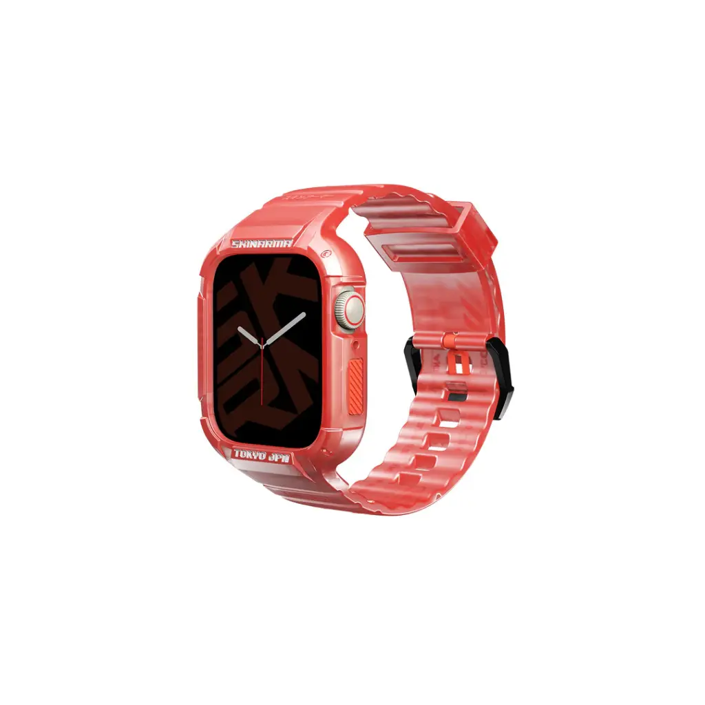 SKINARMA 2-IN-1 APPLE WATCH STRAP + CASE SAIDO 45/44 MM RED