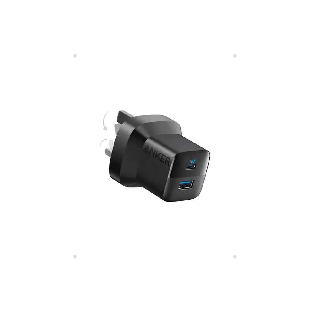 ANKER 323 DUAL PORT USB C/A CHARGER 33W  BLK 