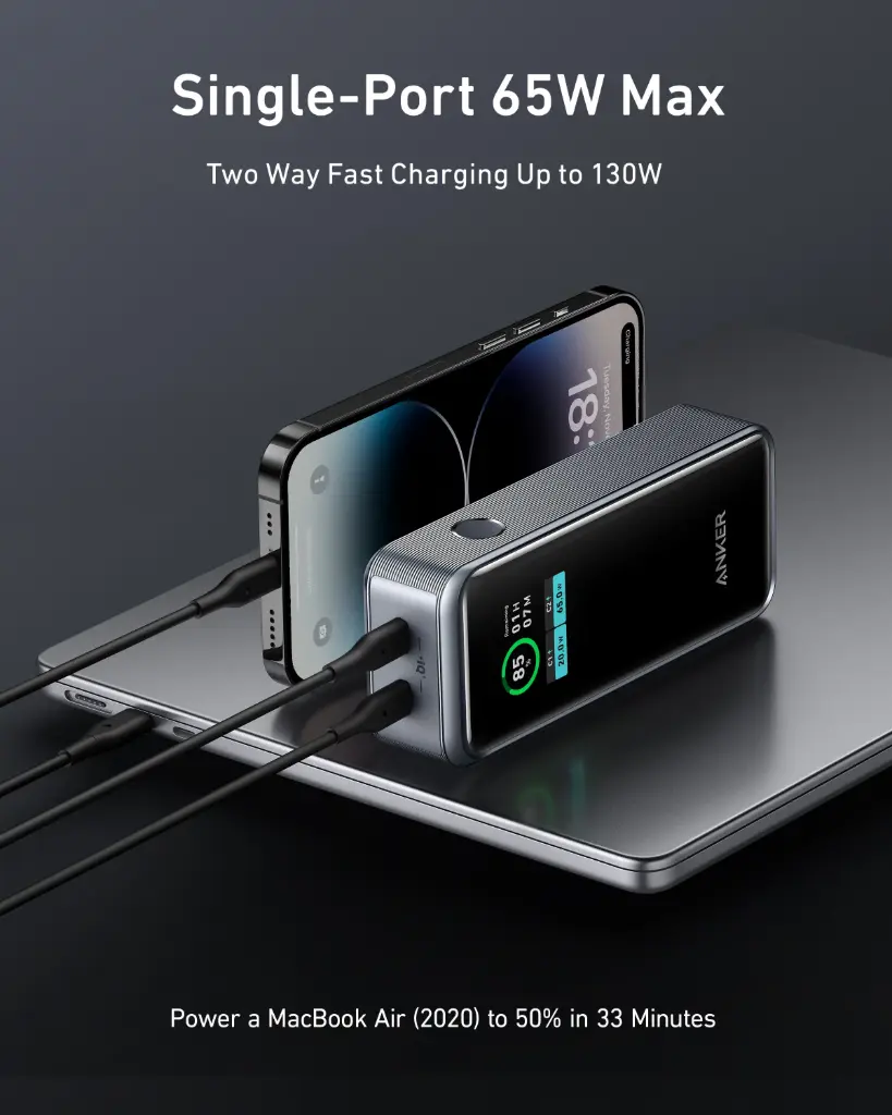 ANKER PRIME 12K POWER BANK 130W BLK