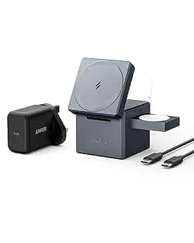 ANKER CUBE 3 IN 1 MAGSAFE  WIRELESS CHARGER GRAY 