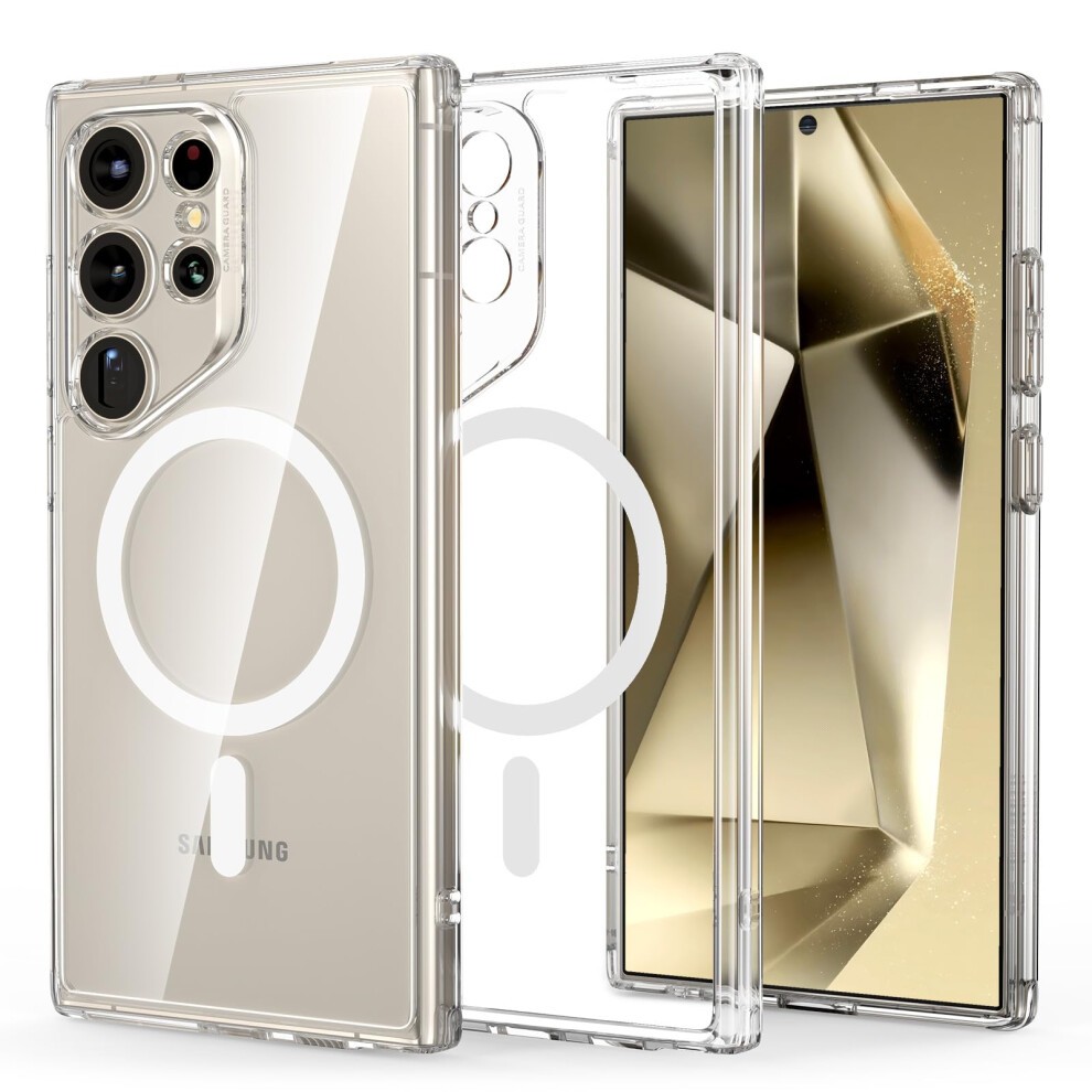 [ESR-CASE-S24-UL-MSAFE-1A710-CL] Classic Hybrid Case (HaloLock), Compatible with Samsung Galaxy S24