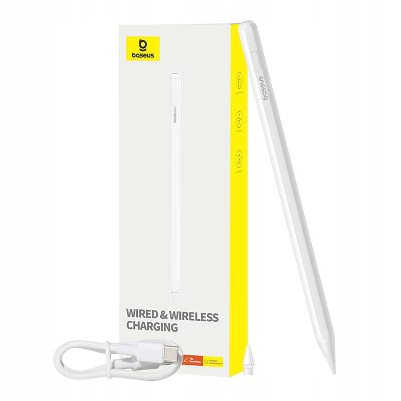 Baseus Smooth Writing 2 Series Dual Charging Stylus Active Pencil White 