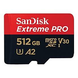 SanDisk Memory Card Extreme Pro MicroSD UHS I 512GB Red/Black SDSQXCD-512G-GN6MA