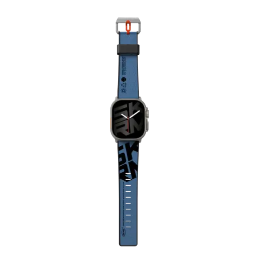 [WS-SPUNK-BLU49]  SKINARMA APPLE WATCH ULTRA STRAP ~ SPUNK IVORY BLUE