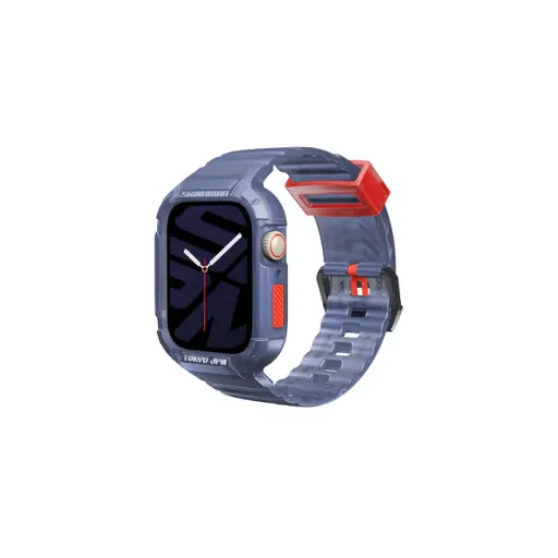 [WS-SAIDO-DBLE45] SKINARMA 2-IN-1 APPLE WATCH STRAP + CASE SAIDO 45 / 44 MM DARK BLUE