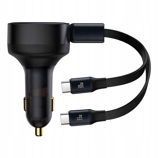 [BA.CO0035500111-00.NC] Baseus Car Charger Retractable Dual PCS 2 Type-C 33W Black EAN/UPC 